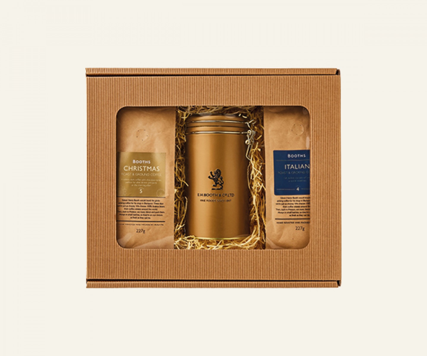 E.H. Booth & Co. roast and ground coffee set
