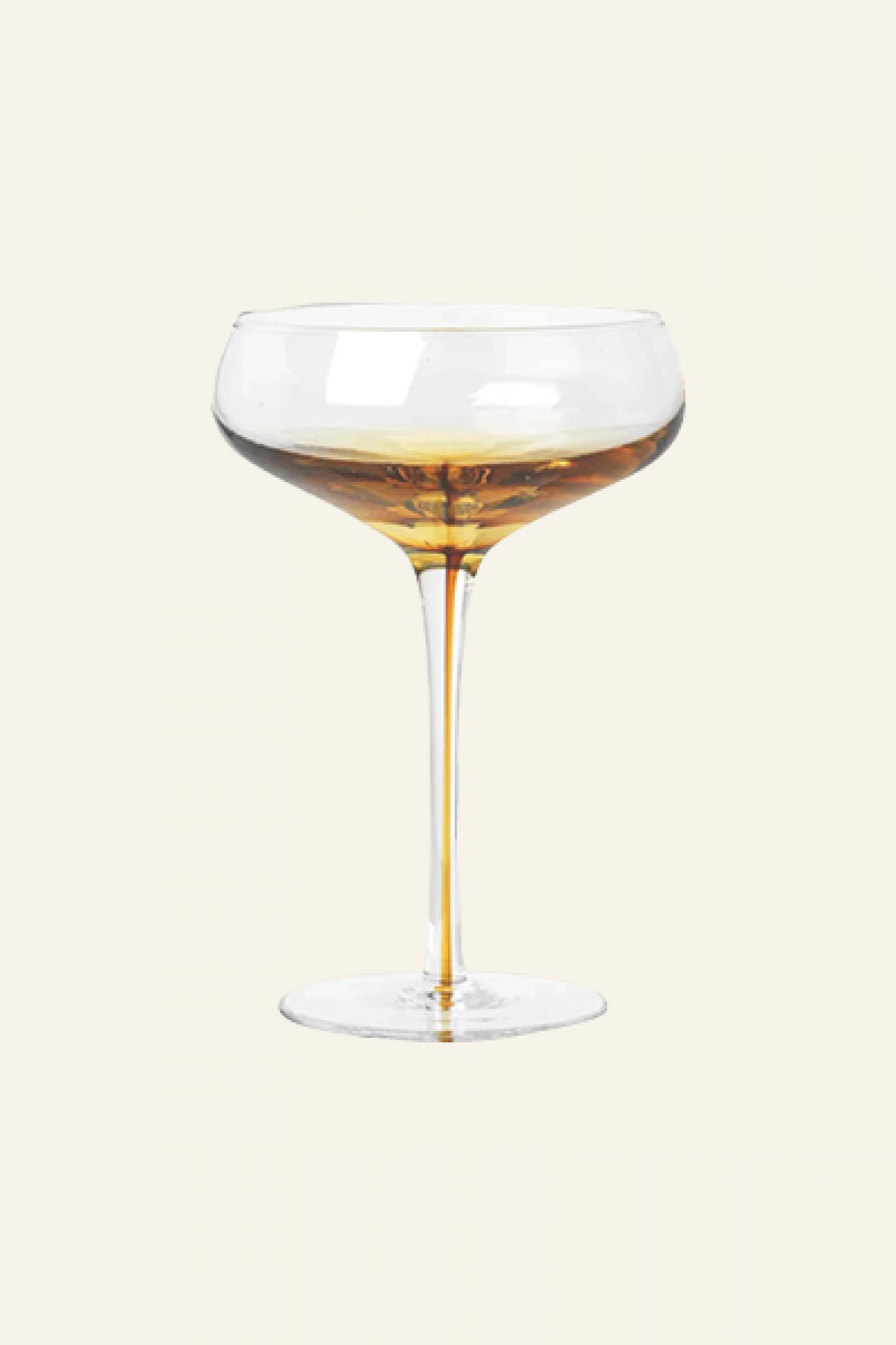 Amber cocktail glass