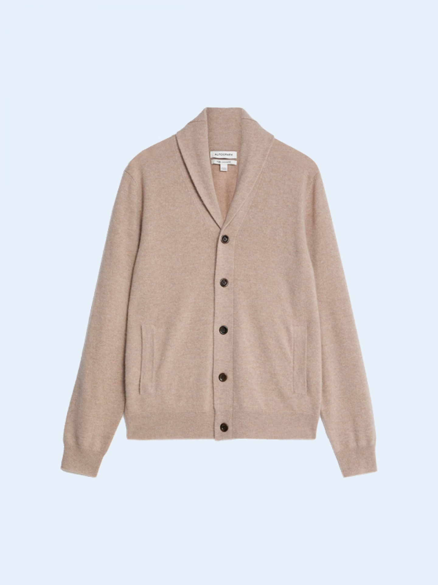 Cashmere shawl collar cardigan