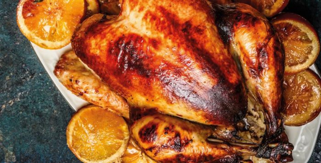 Turkey with orange slices