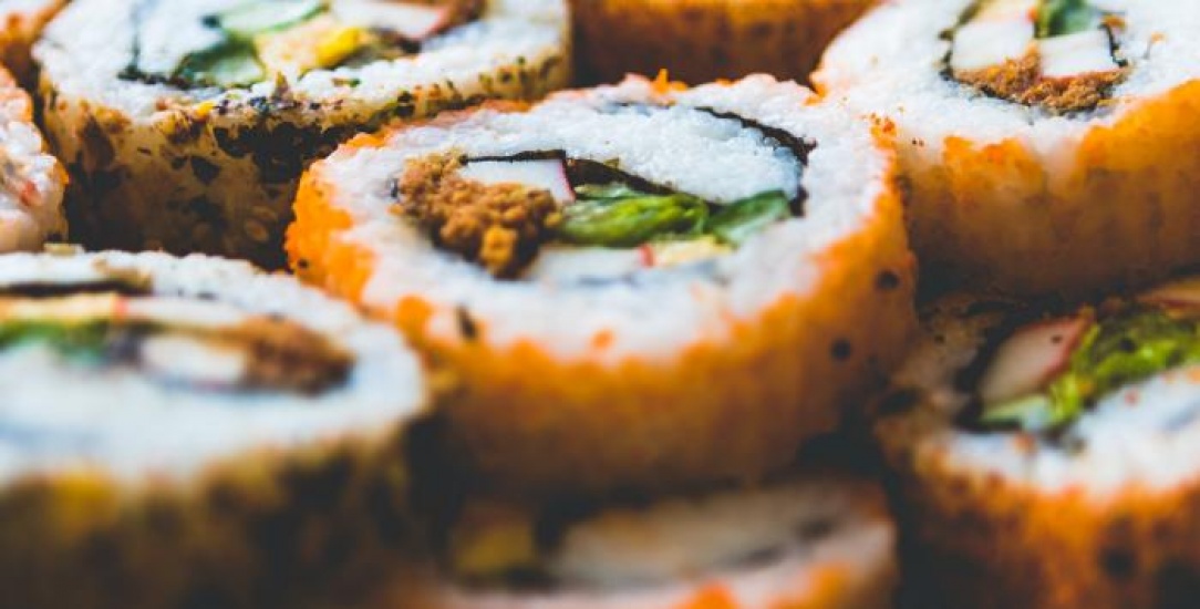 Sushi with an orange spiced dusting
