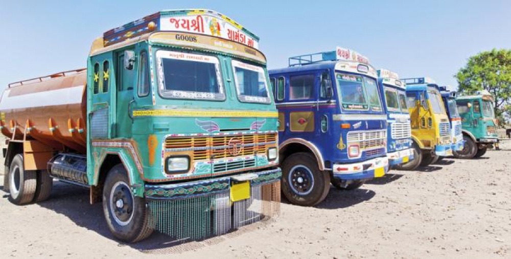 Colourful trucks
