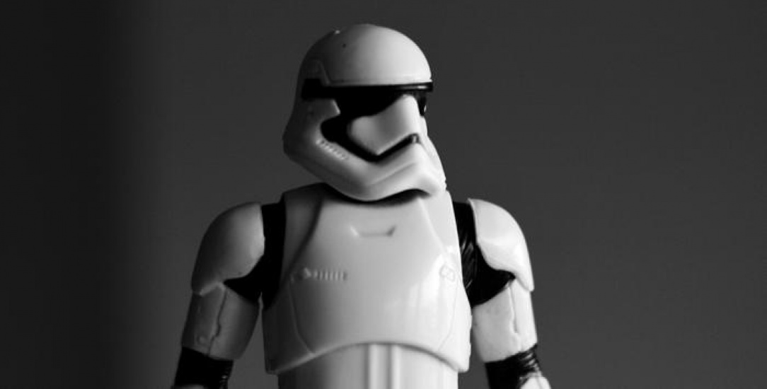 A white storm trooper