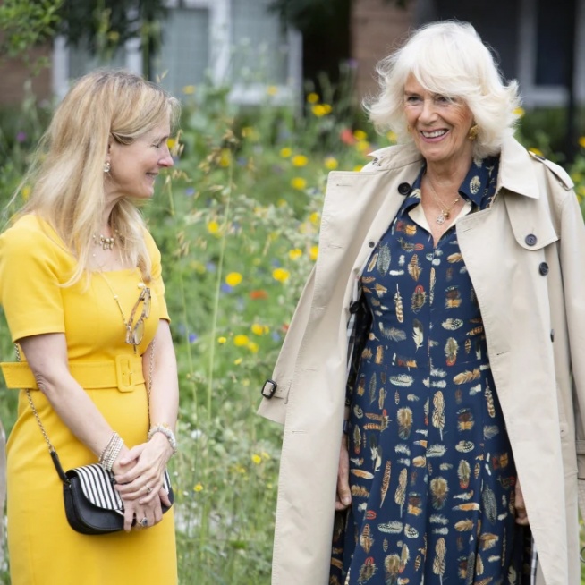 Cressida Cowell and Queen Consort Camilla