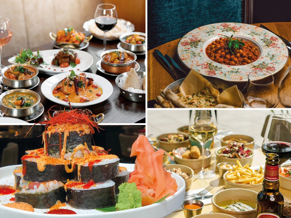 collage of food images
