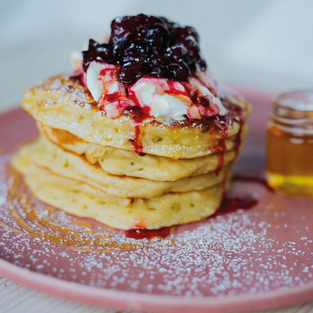 Pancake stack from Brew & Brownie