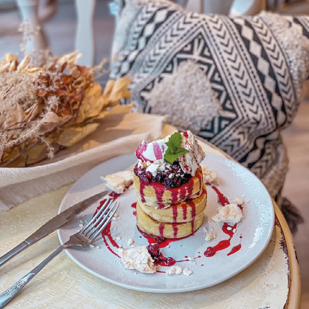 Pastry, berries and cream from Aesthete Coffee & Kitchen
