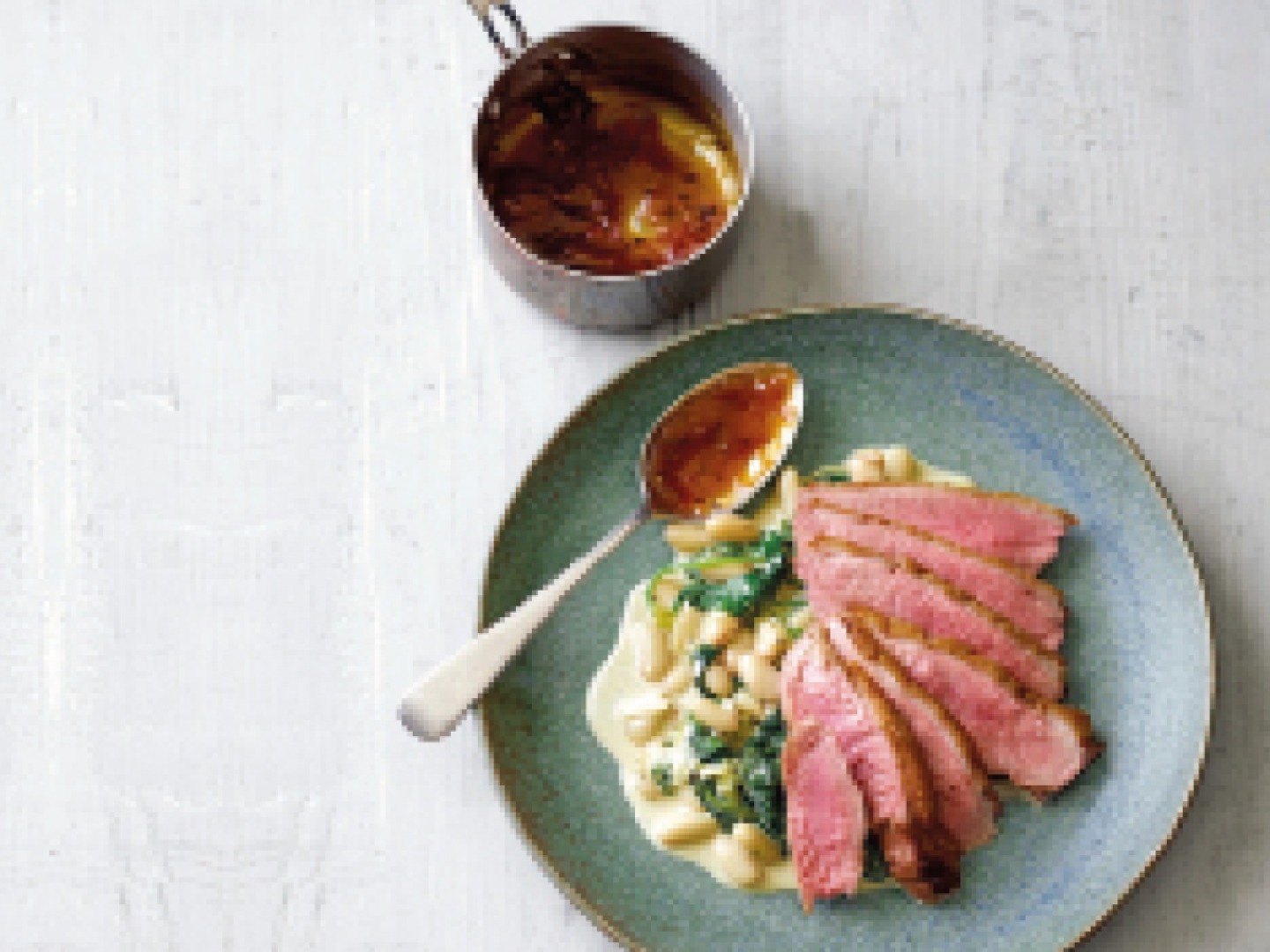 Duck Breast with Cannellini Bean Ragout