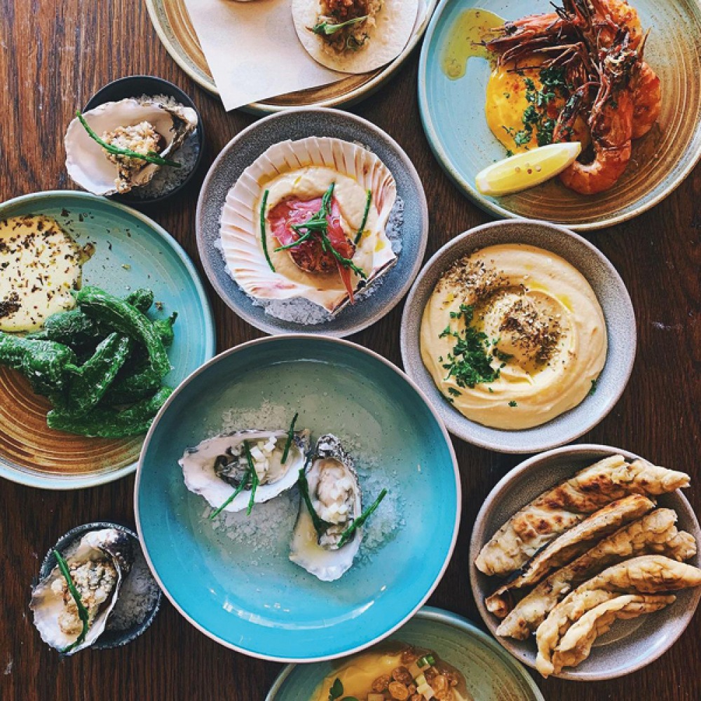Shellfish dishes at Origin Social