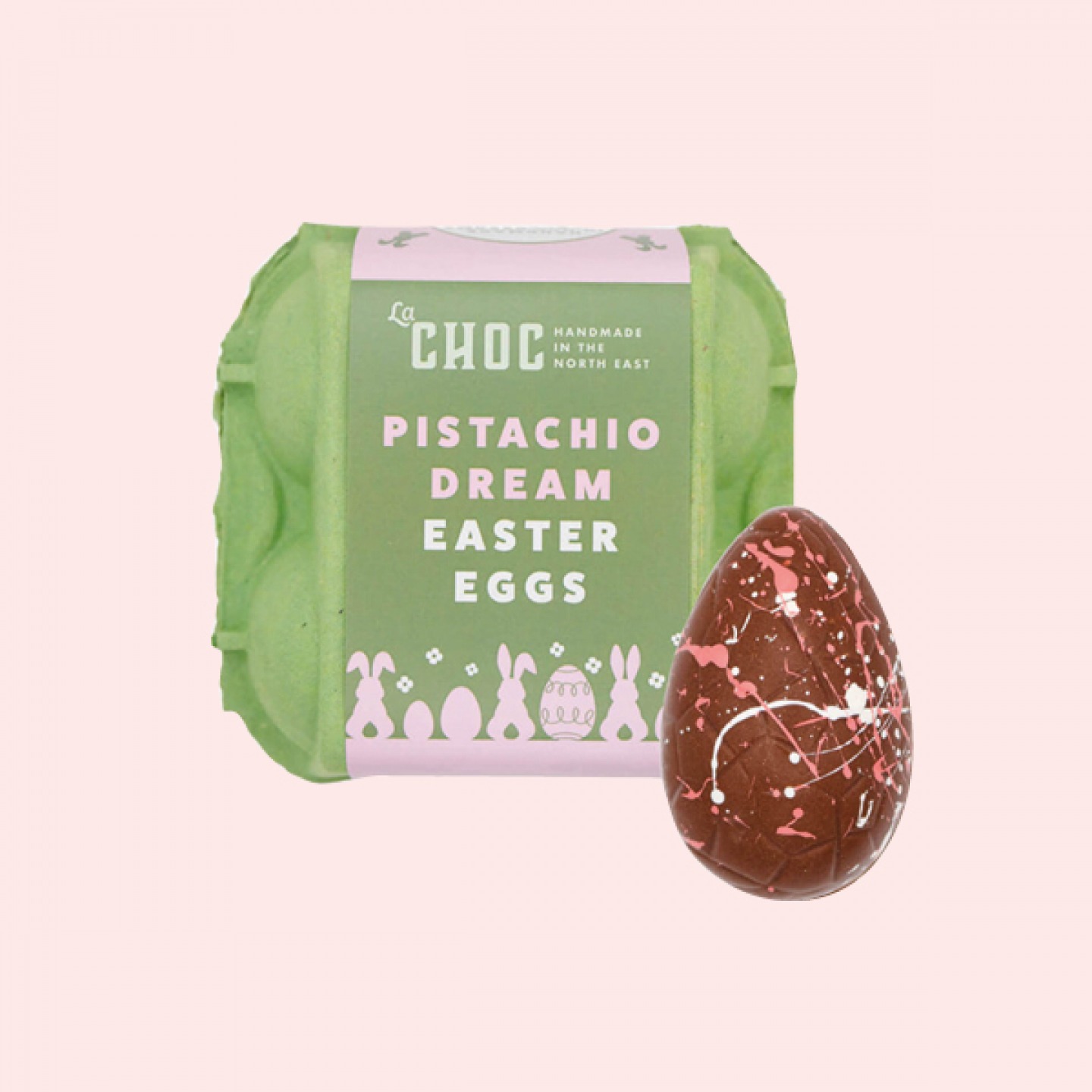 Four Pistachio Dream Easter Eggs