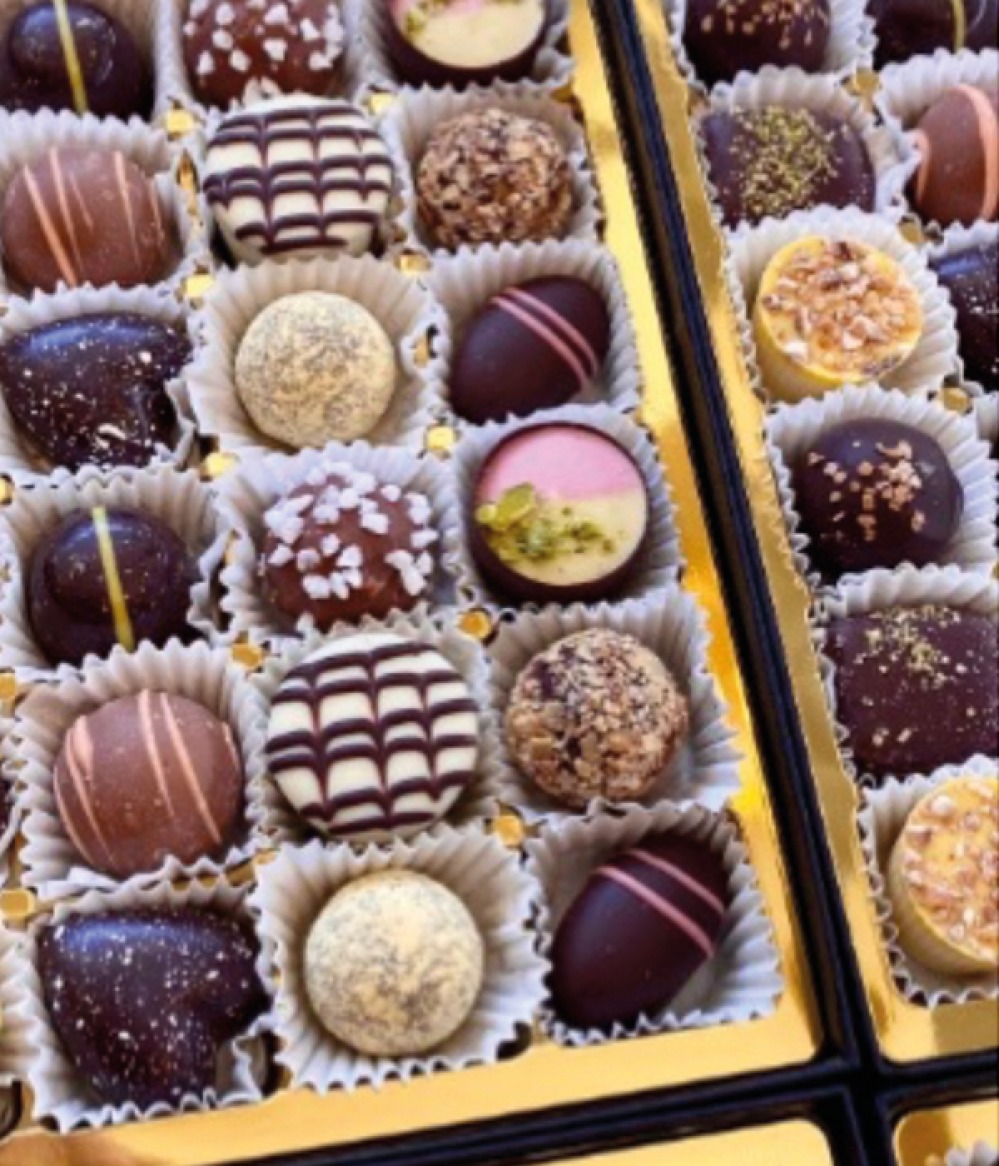 Box of hand made chocolates