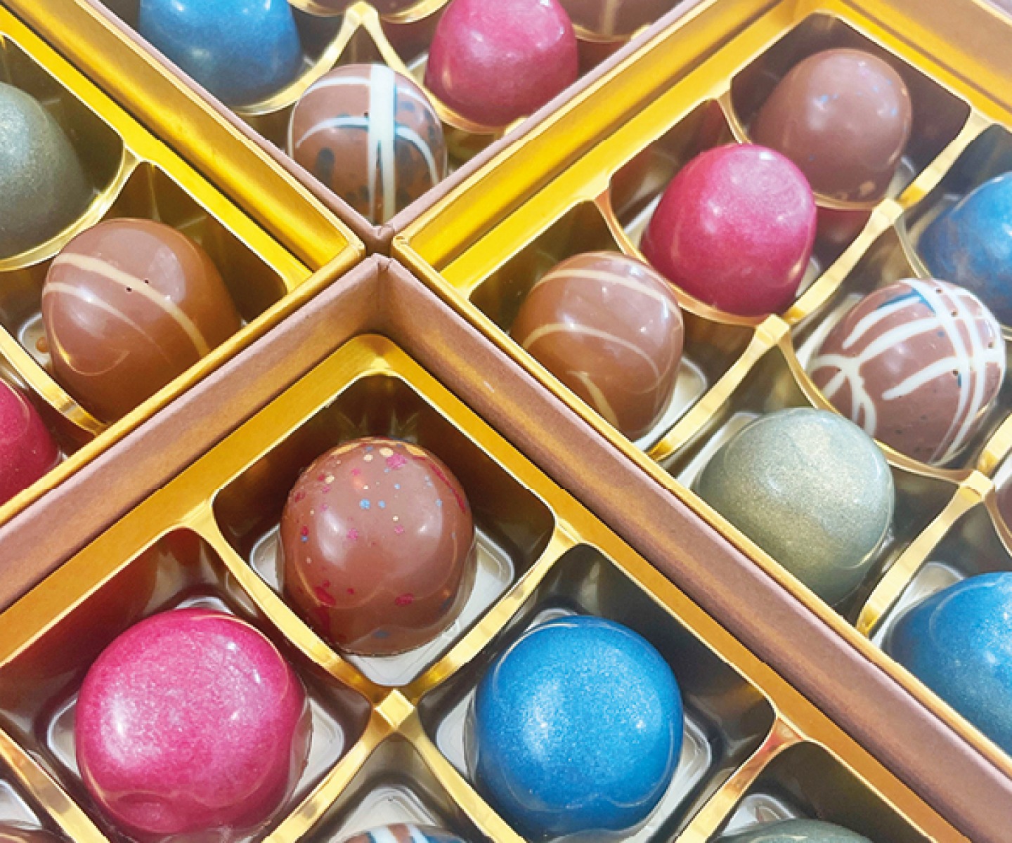 colourful box of chocolates
