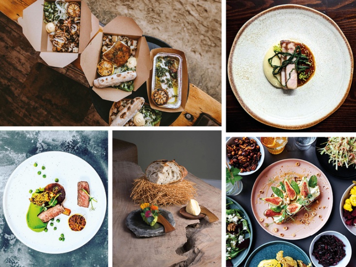 Collage of food from entries