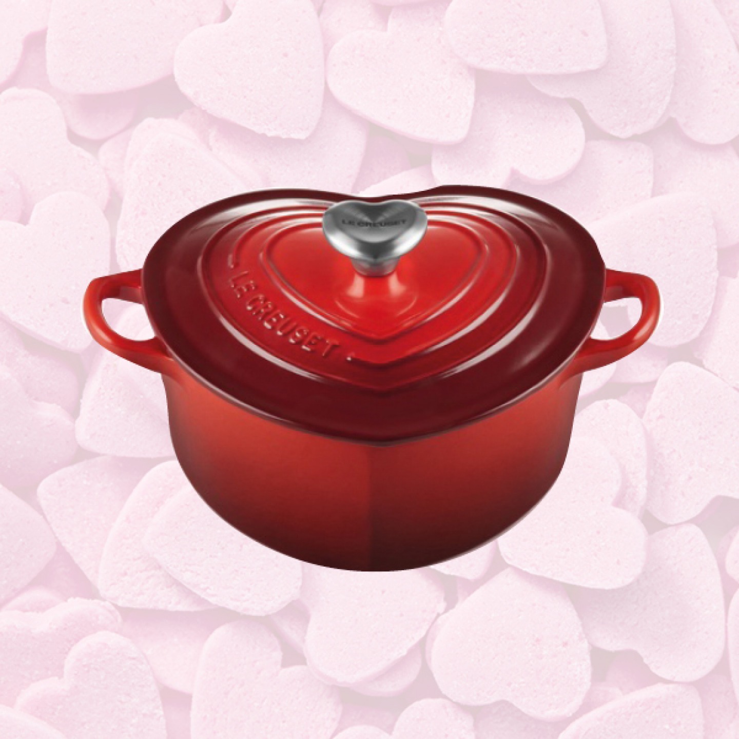 Cast iron heart casserole dish