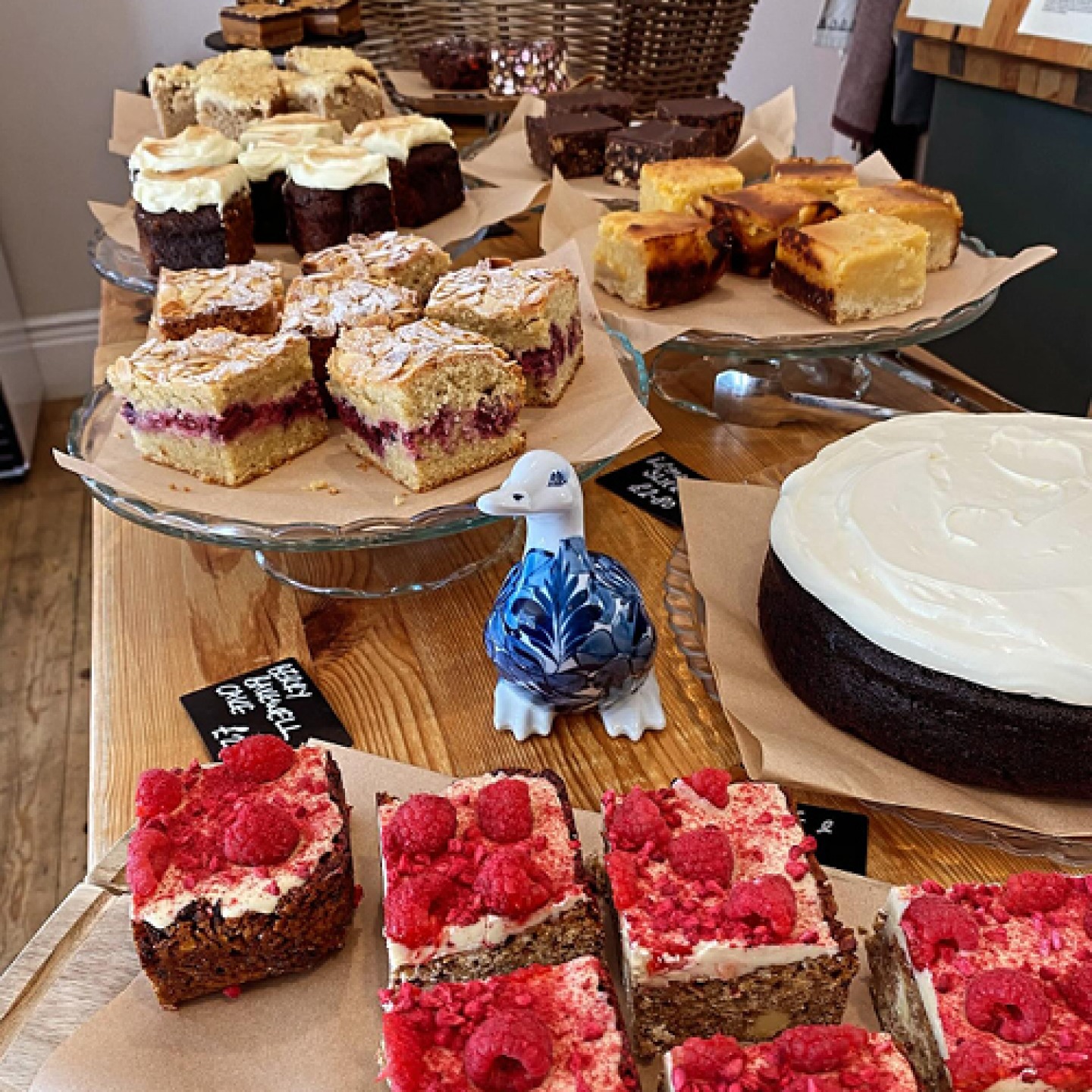 homebred cakes on stands