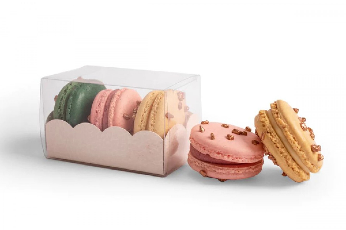 Three macarons box