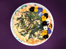 Wild Garlic and Red Onion Tart