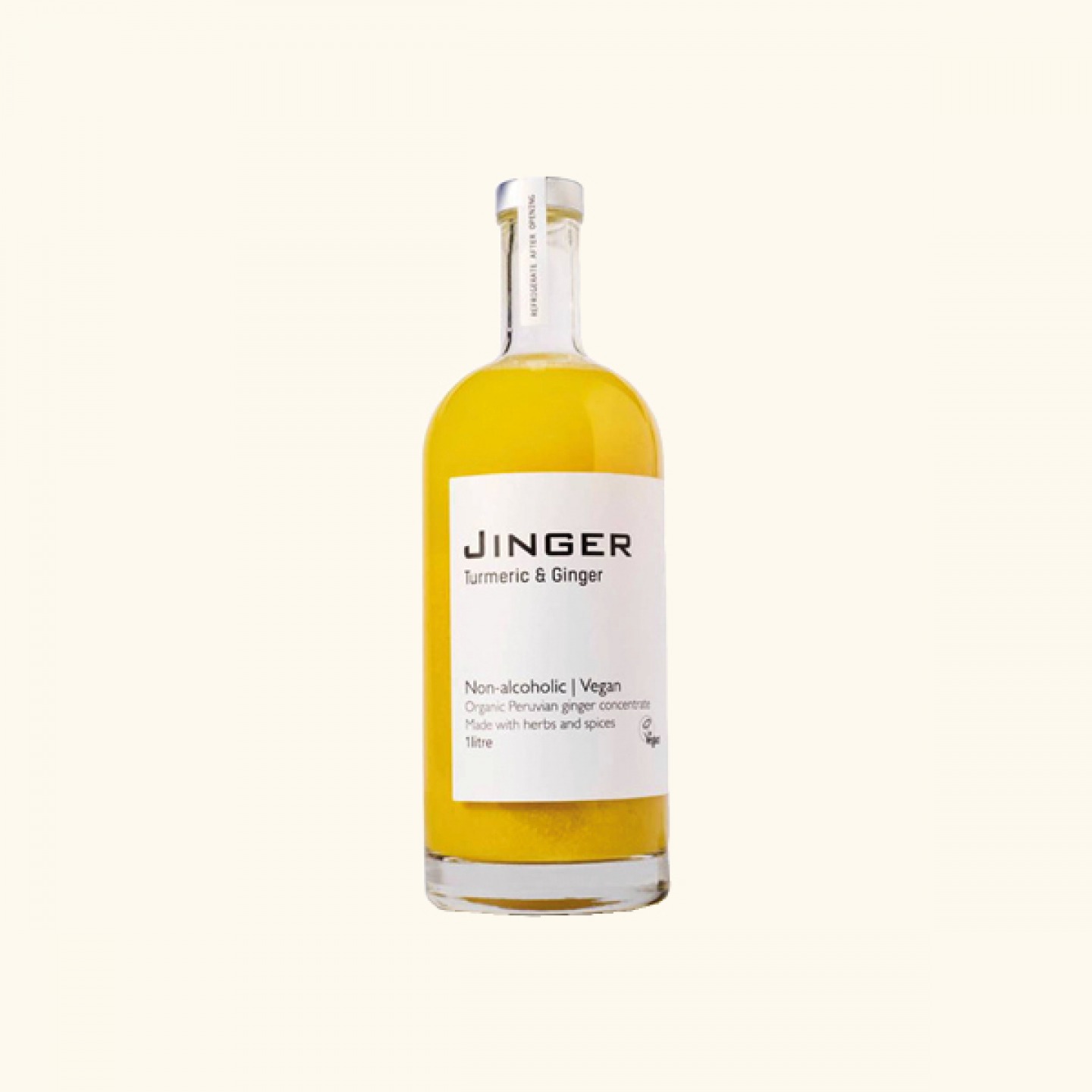 Ginger and Turmeric 1litre bottle, £60 Jinger Drinks