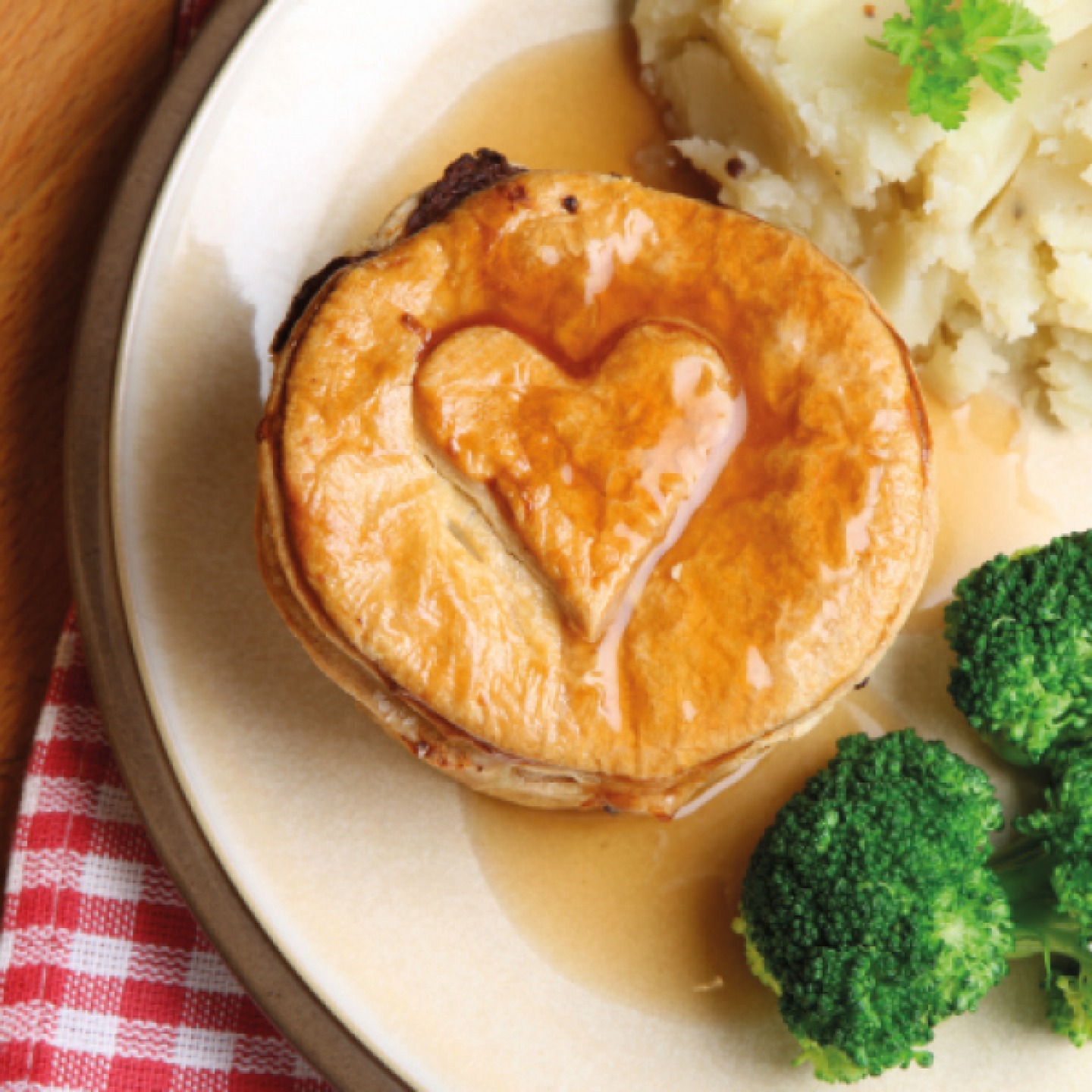 pie potato and veg