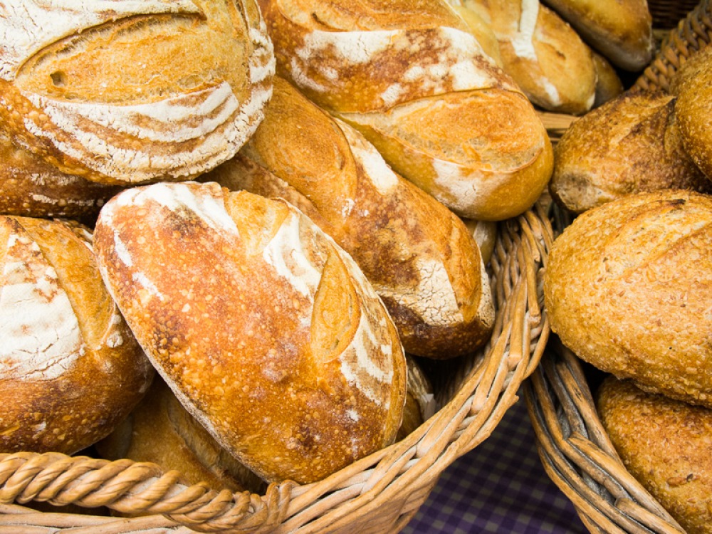 fresh bread basket