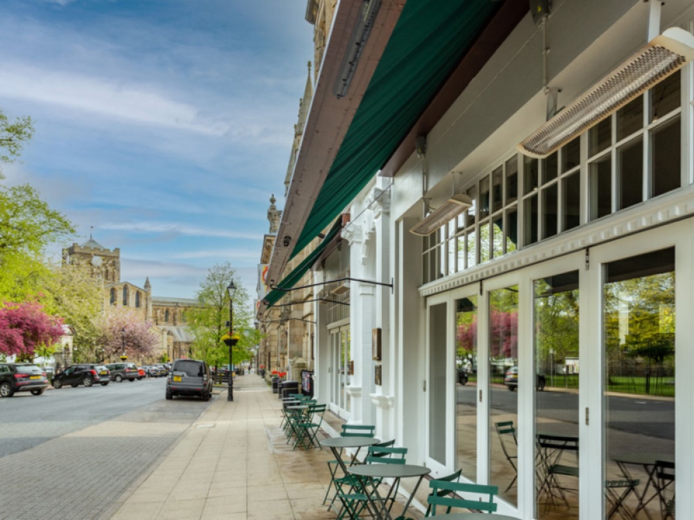 the Beaumont street looking down to Hexham abbey