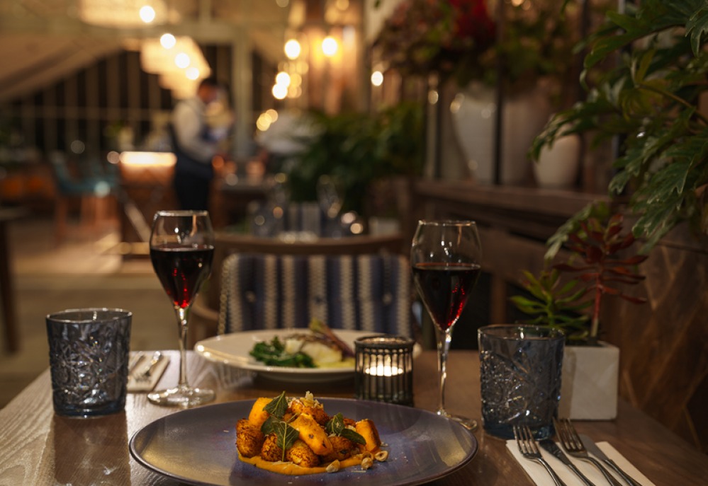 Table with food at glass house Wynyard