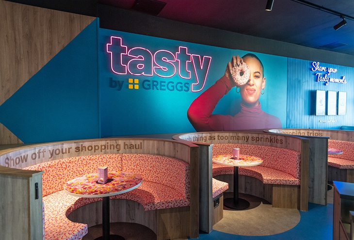 Interiors of Greggs Cafe in Primark ‘Tasty'