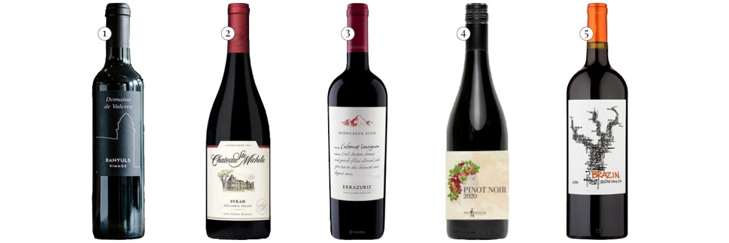 selection of wine bottles