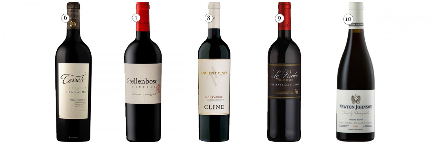 selection of wine bottles
