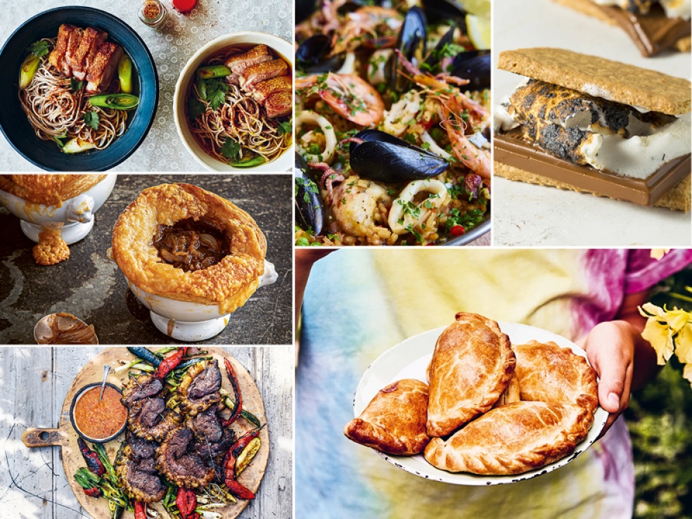 collage of food