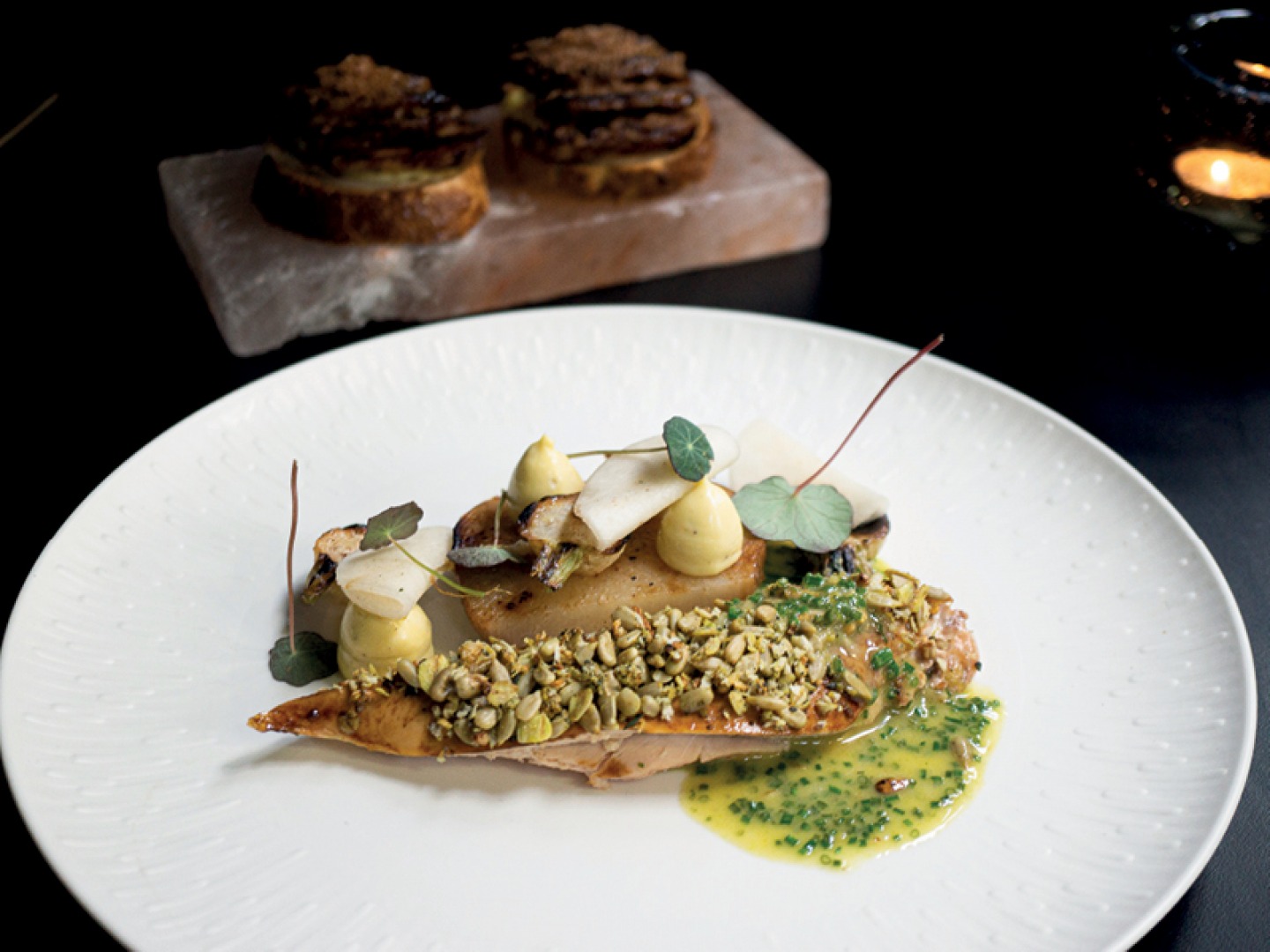 fish dish plated up
