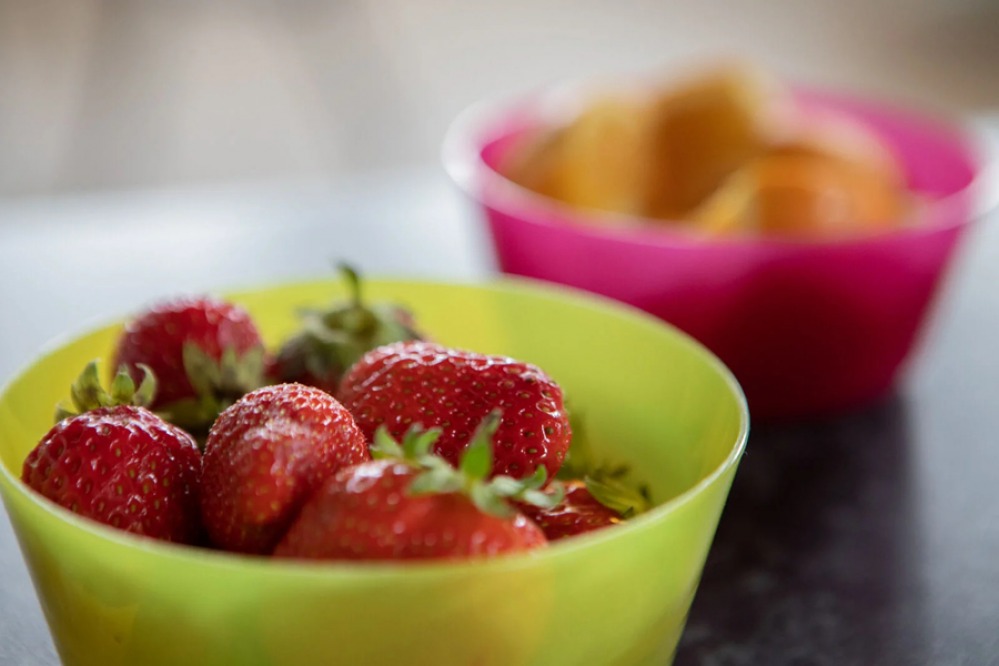 Bowl of strawberries