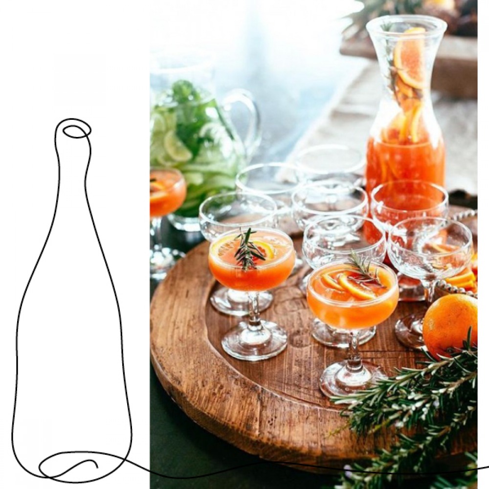 jug and glasses of orange mimosa