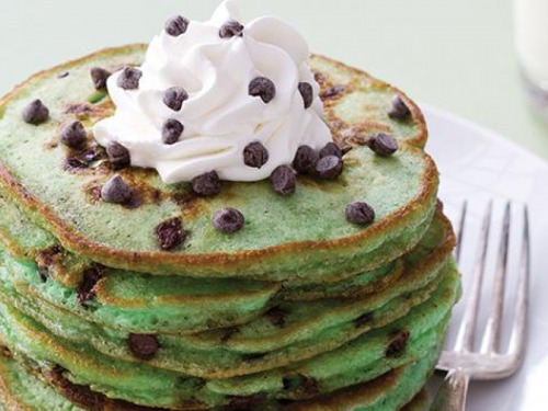 Get this Mint Chocolate Chip Pancake Recipe