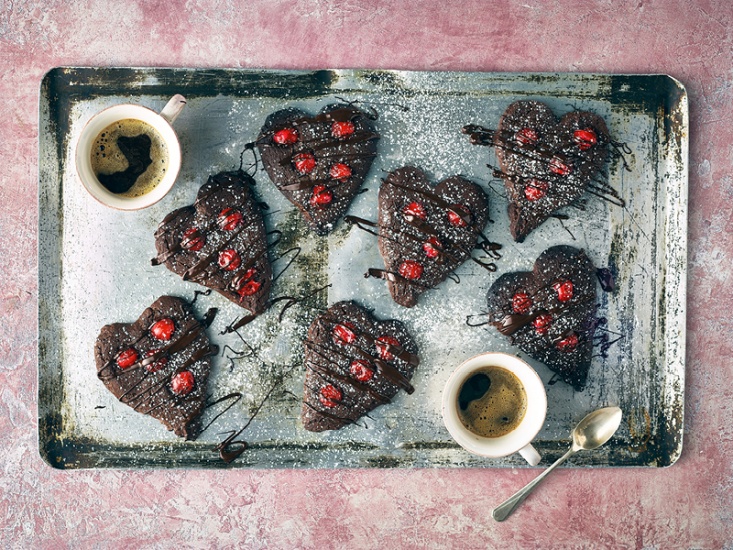 Dark Chocolate and Cherry Valentine’s Day Cookies