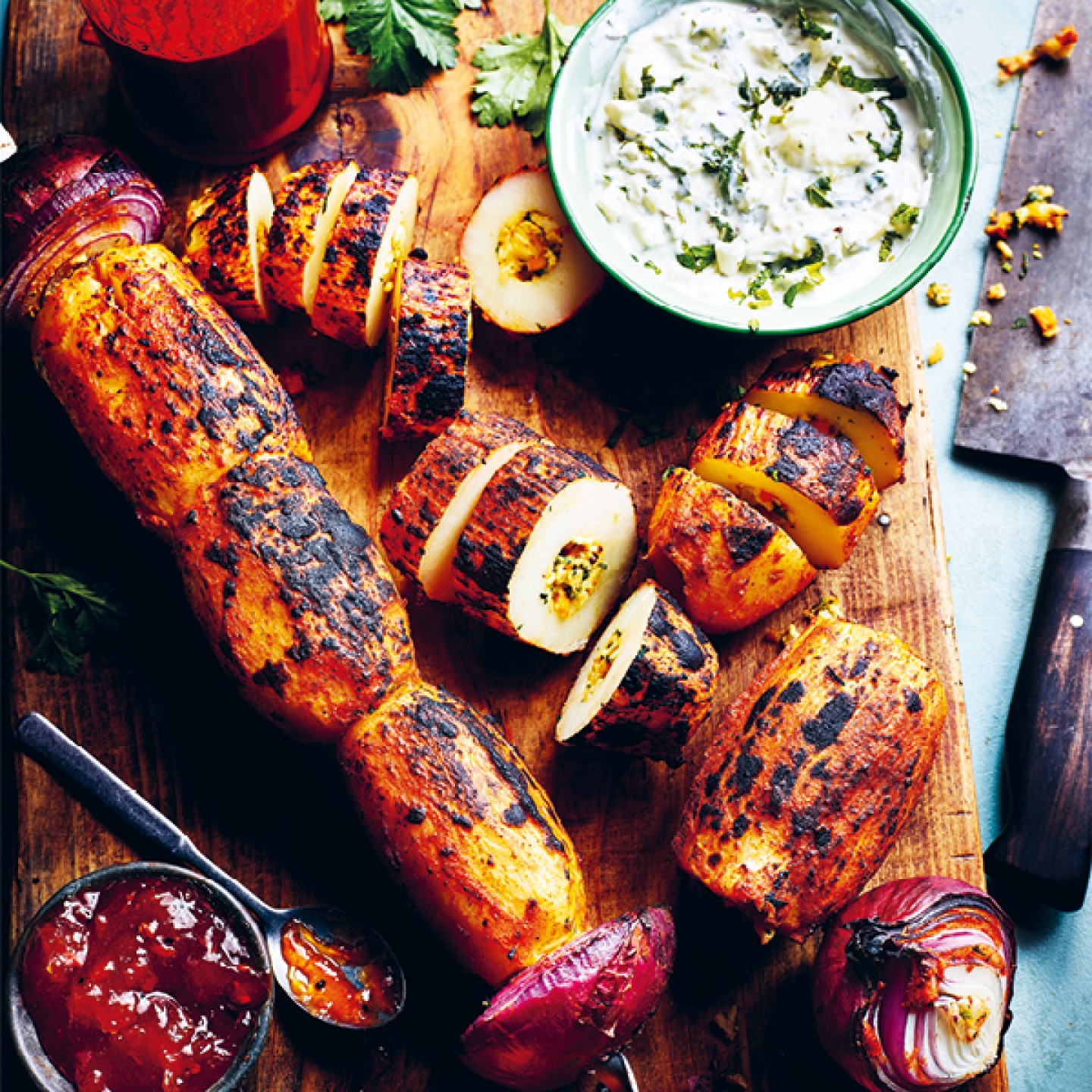 stuffed tandoori potatoes