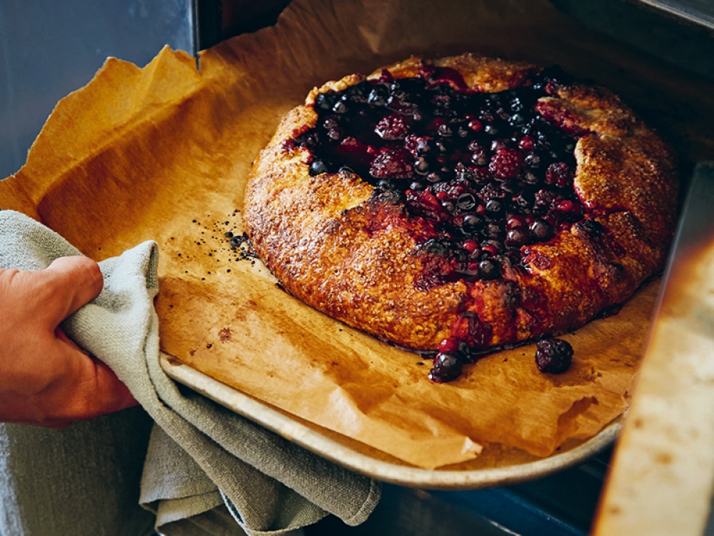 Blackcurrant, Redcurrant, Blackberry & Hazelnut Galette
