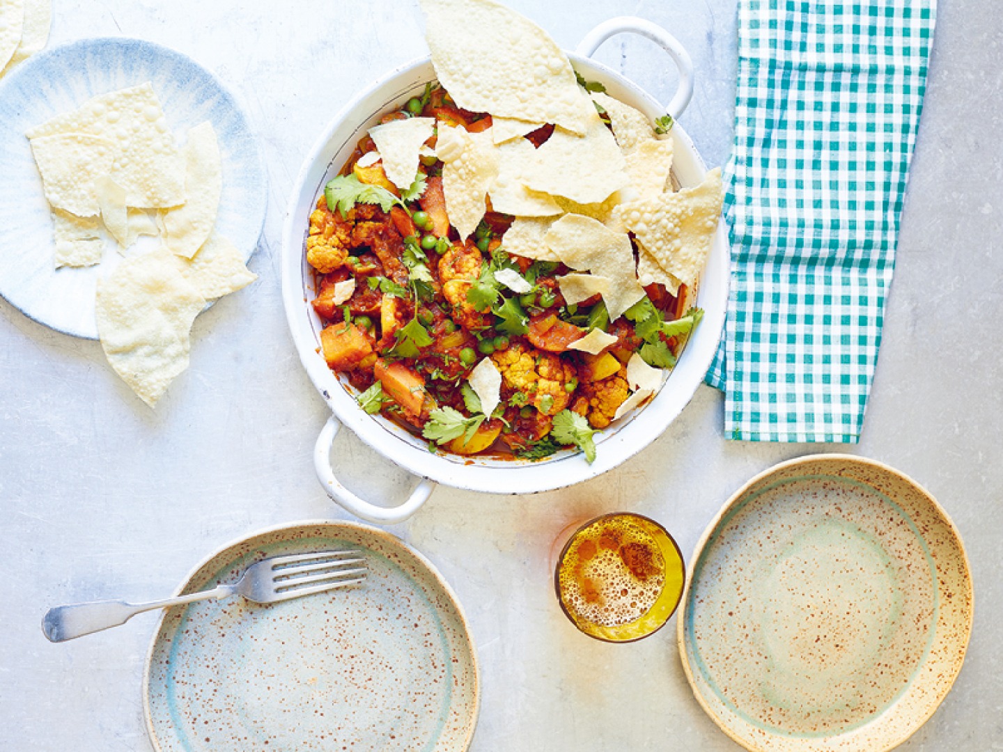 Crispy Popadom Balti Pie