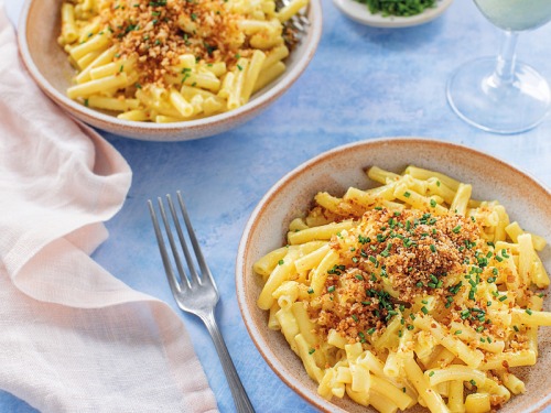 Healthy Slow-Cooker Garlic Mac & Cheese