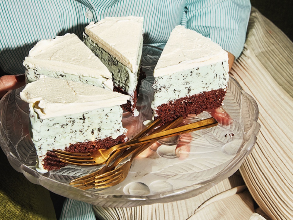Mint and Chip Ice Cream Cake