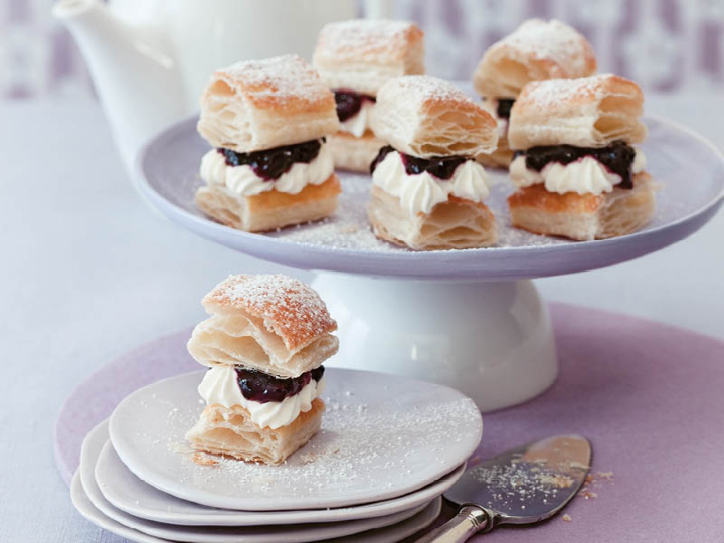 Blackcurrant Millefeuilles