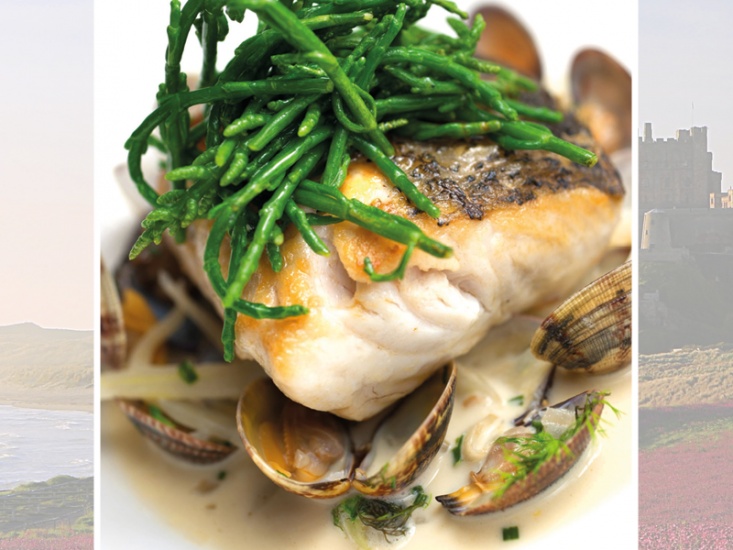 Silver Hake with clams