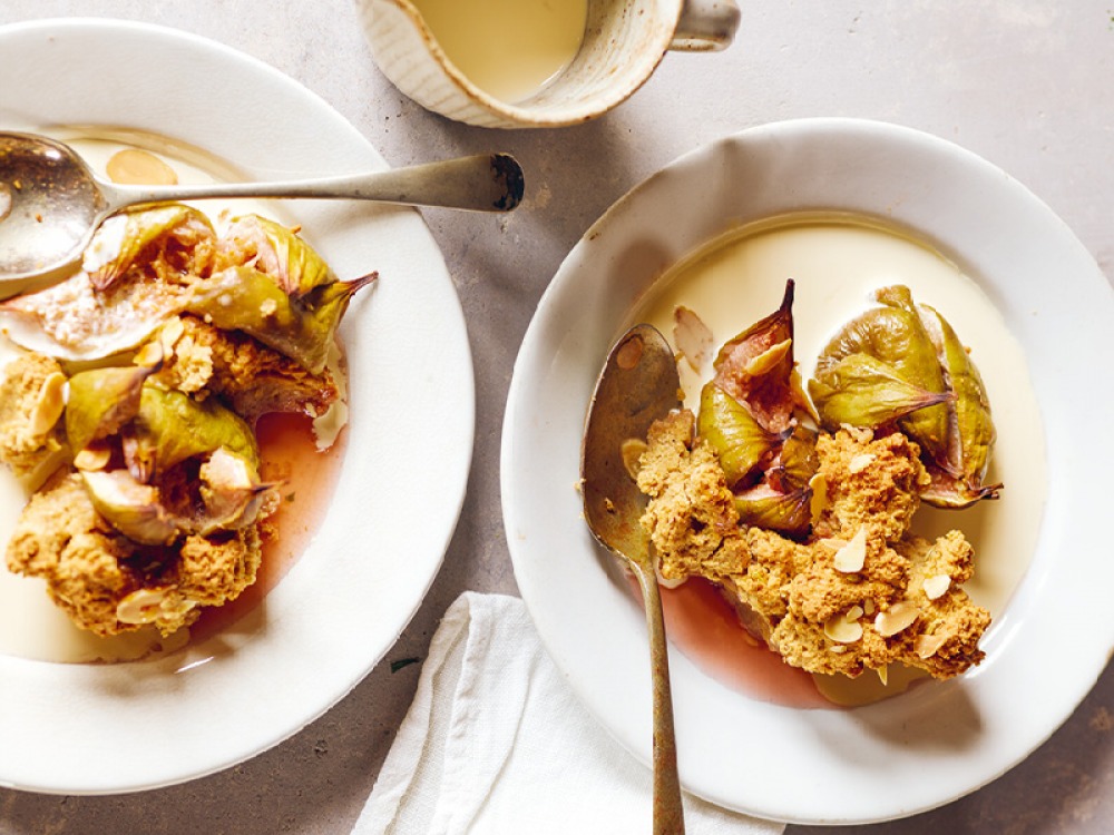 Fig, Fennel and Brandy Cobbler