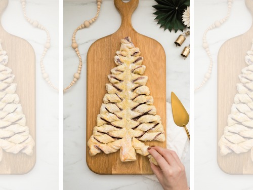 Chocolate and Hazelnut Puff Pastry Christmas Tree