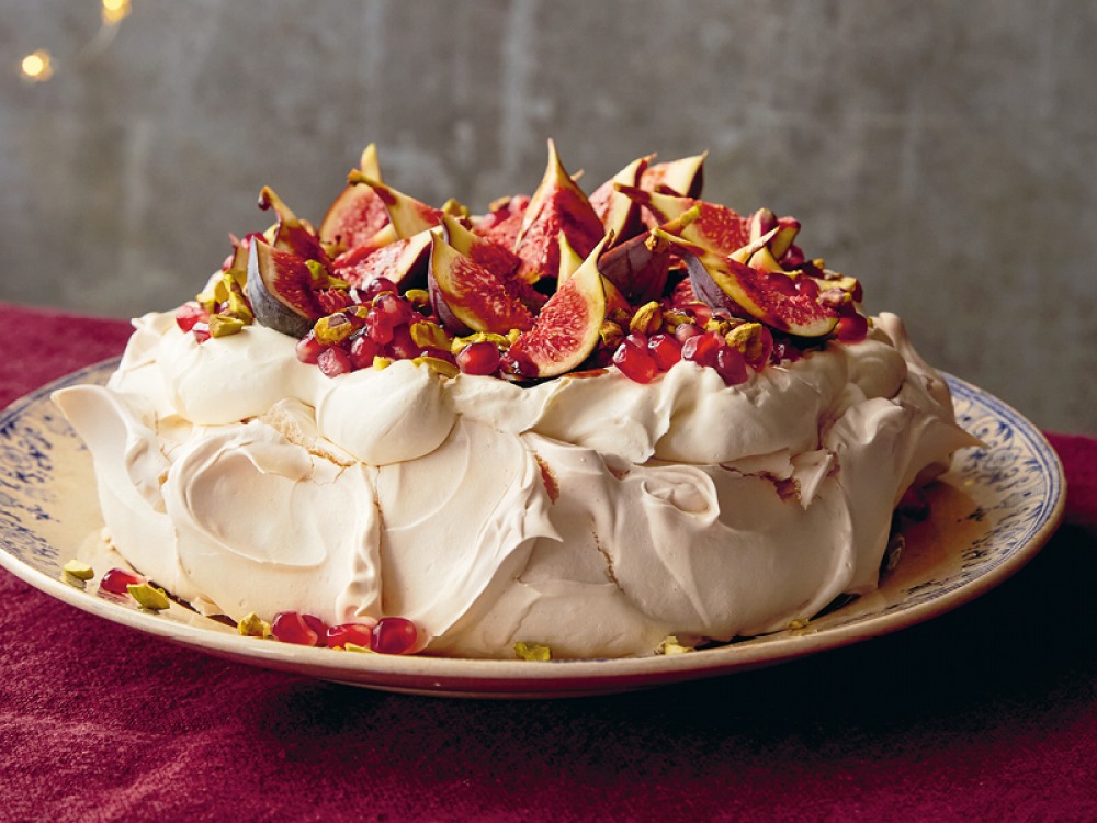 Fig and Pomegranate Pavlova