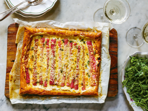 Rhubarb and Cheddar Tart