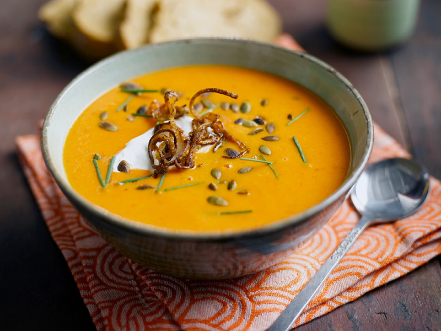 Shallot, Pumpkin and Red Pepper Soup