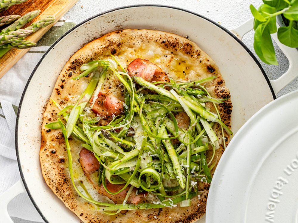 Asparagus and Mascarpone Flatbread