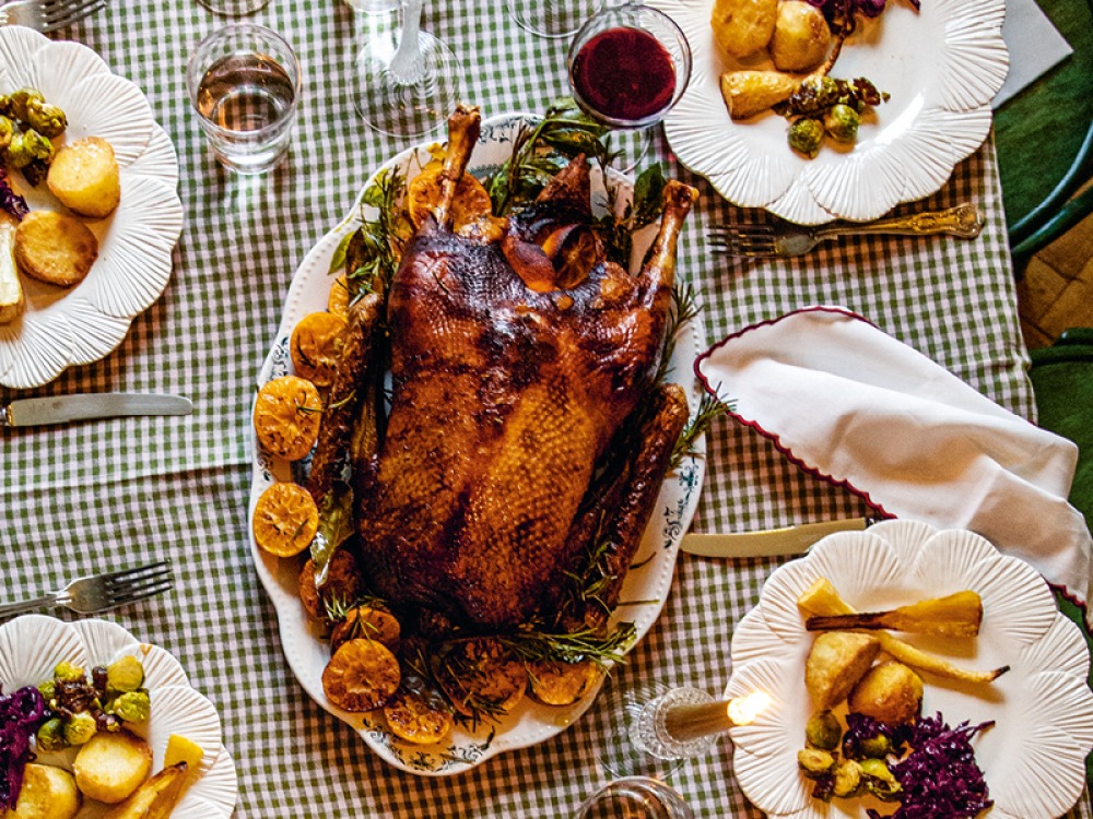 Roast Goose with Caramelised Clementines