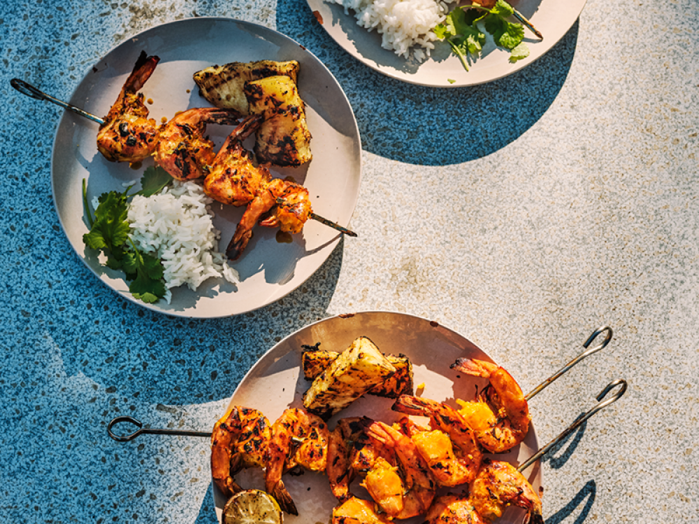Gold Coast-Inspired Coconut & Lime Shrimp Skewers